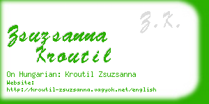 zsuzsanna kroutil business card